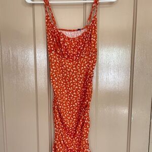 Orange Floral Nordstrom Dress
